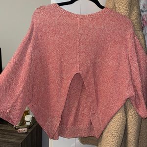 Free people sweater with open back